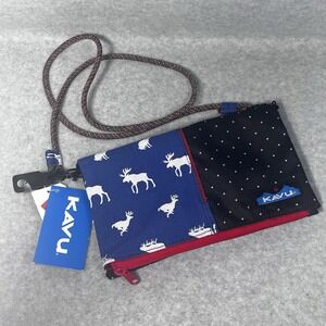 Kavu Slingaling Crossbody Bag Foldover Zip Closure Rope Strap Moose Travel Light